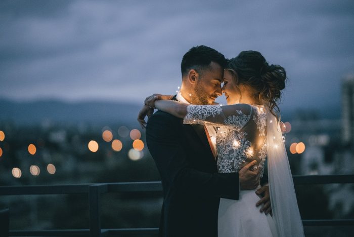 Bride And Groom Enjoying In Their Love