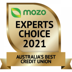 2021 Mozo Experts Choice Australia's Best Credit Union